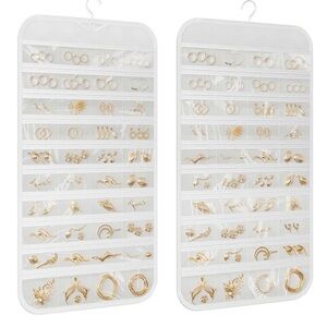 Hanging jewelry organizer.